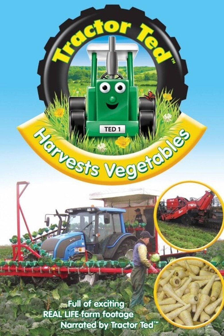 Tractor Ted Harvests Vegetables background