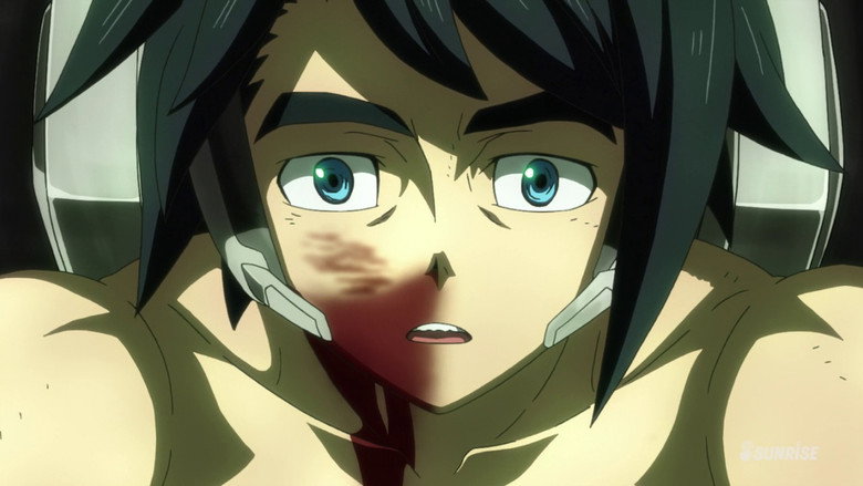 Still from Mobile Suit Gundam: Iron-Blooded Orphans - Season 1 Episode 1