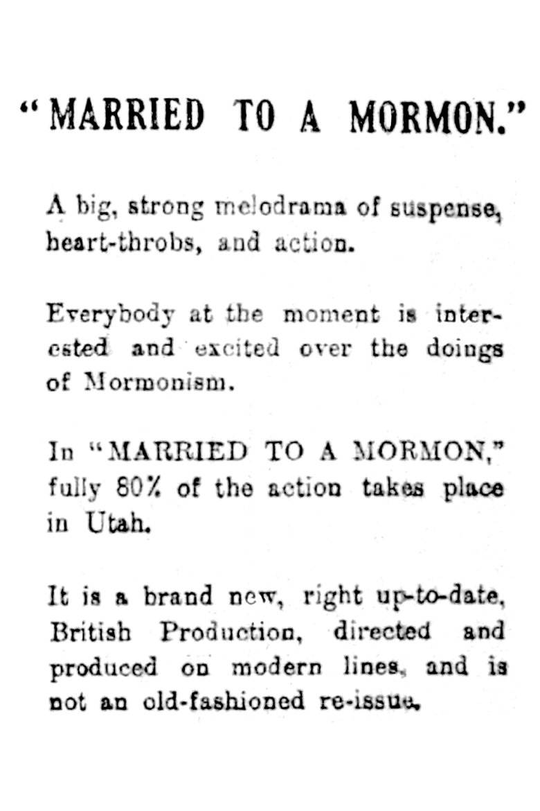 Married to a Mormon (1922)
