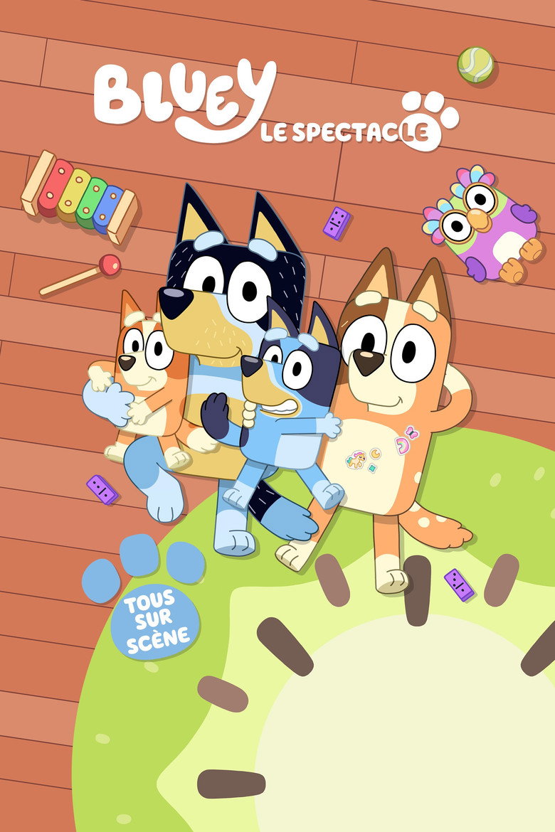 Affiche de Bluey le Spectacle : tous sur scène