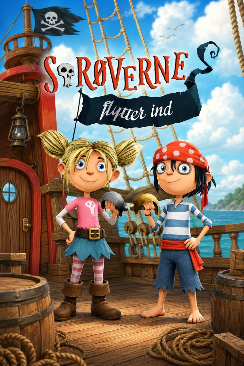 Official poster for Sørøverne flytter ind