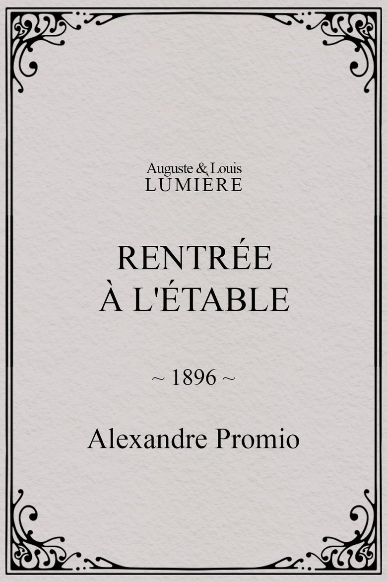 Rentrée à l'étable main poster