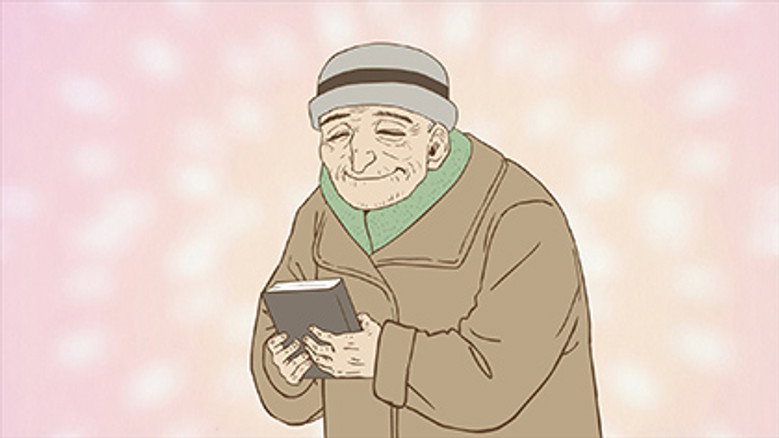 Still from Skull-face Bookseller Honda-san - Season 1 Episode 6