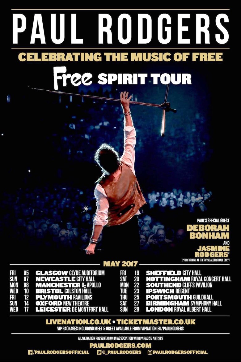 Paul Rodgers - Free Spirit main poster