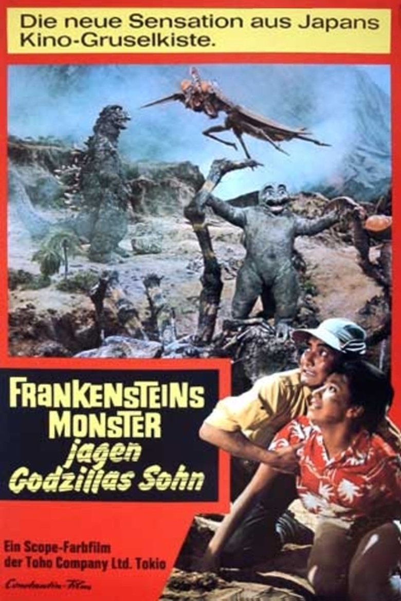 Frankensteins Monster jagen Godzillas Sohn poster