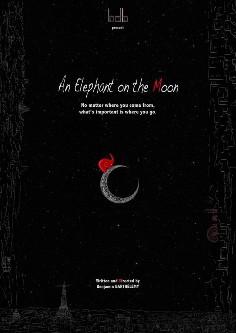 An Elephant on the Moon background