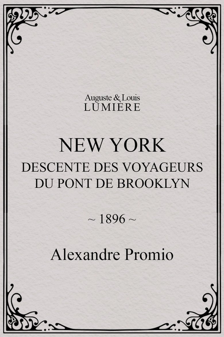 New York, descente des voyageurs du pont de Brooklyn main poster