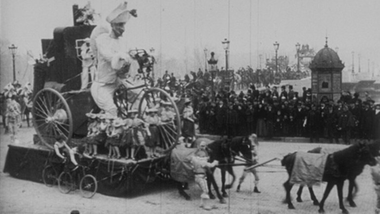 Paris, cortège du bœuf gras (char du prince du carnaval) backdrop