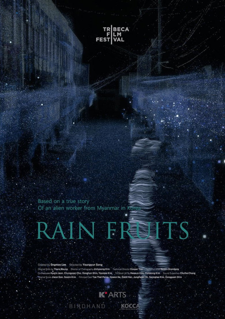 Rain Fruits background