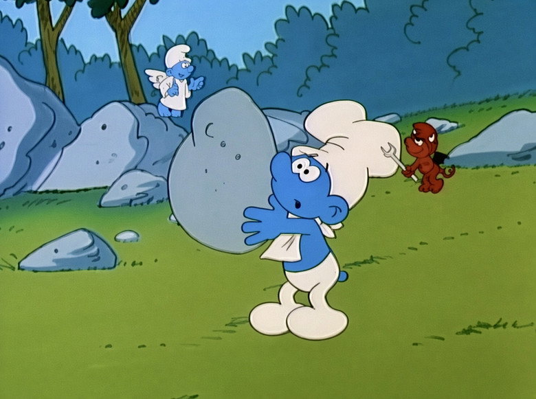 Smurf On Wood