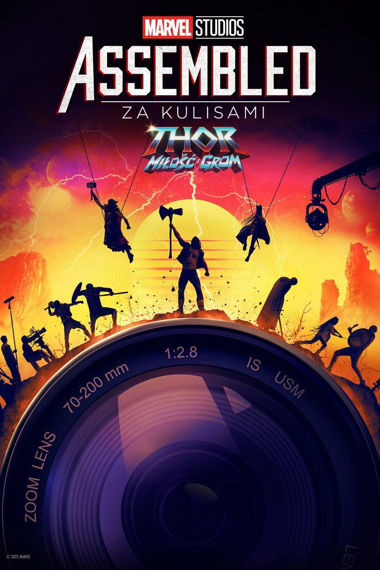 Plakat filmu Za kulisami filmu „Thor: Miłość i grom”
