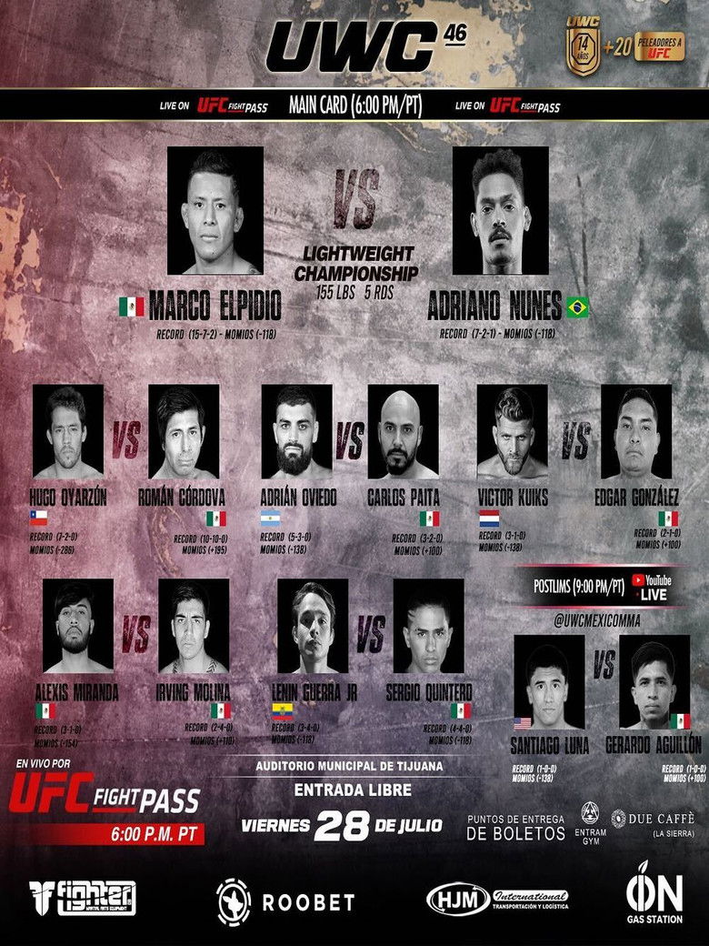 Imatge de UWC 46: Nunes vs. Elpidio