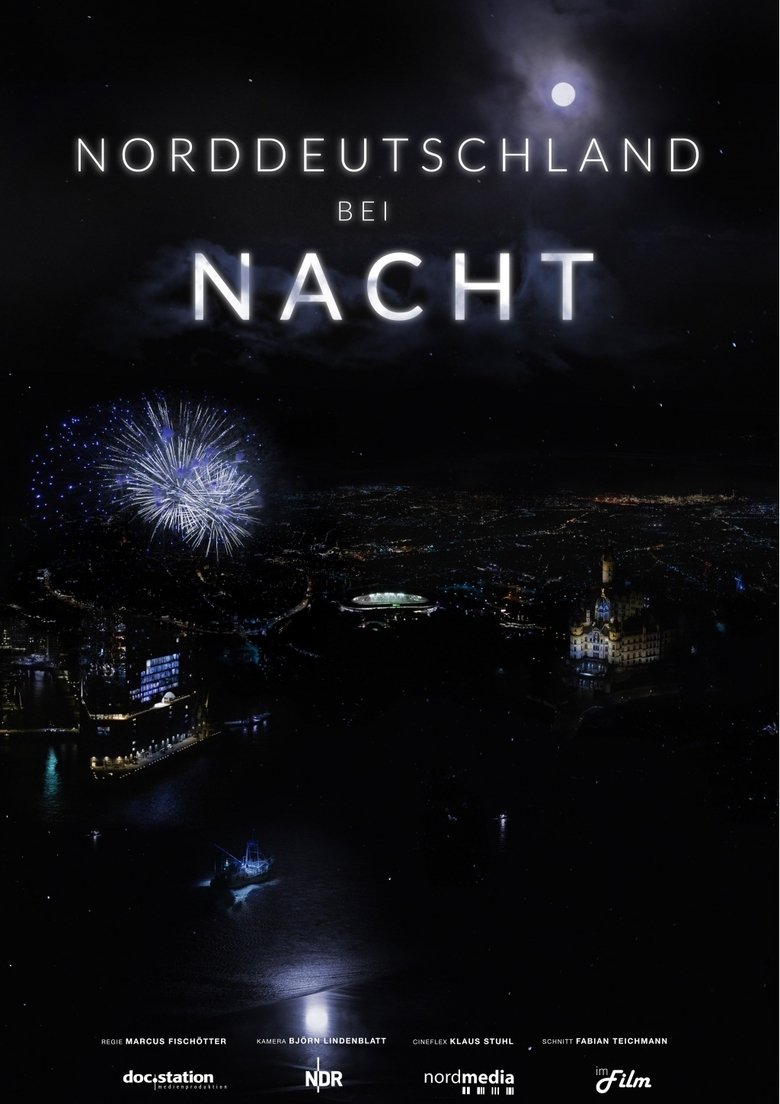 Norddeutschland bei Nacht main poster