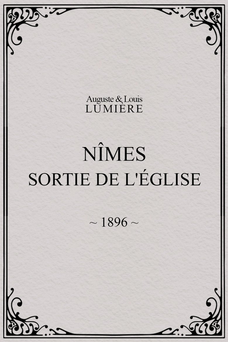 Nîmes, sortie de l'église