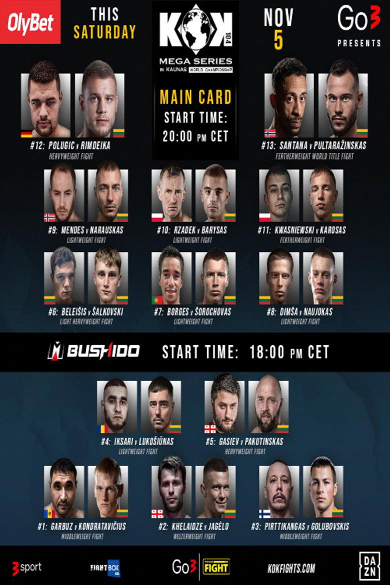 MMA BUSHIDO 85 background