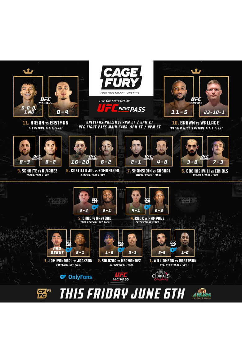 CFFC 143: Hasan vs. Eastman background