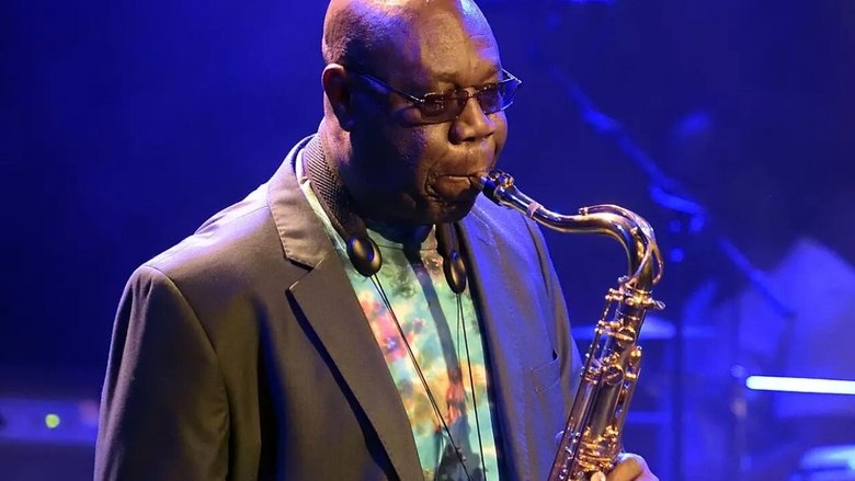 Manu Dibango fête ses 80 ans à l'Olympia de Paris main backdrop