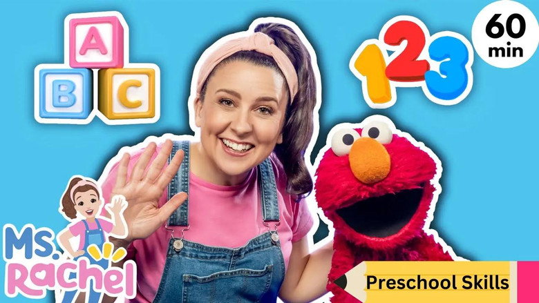 Ms Rachel & Elmo Get Ready For School - ABC Song, Numbers, Colors - Toddler & Preschool Learning görseli