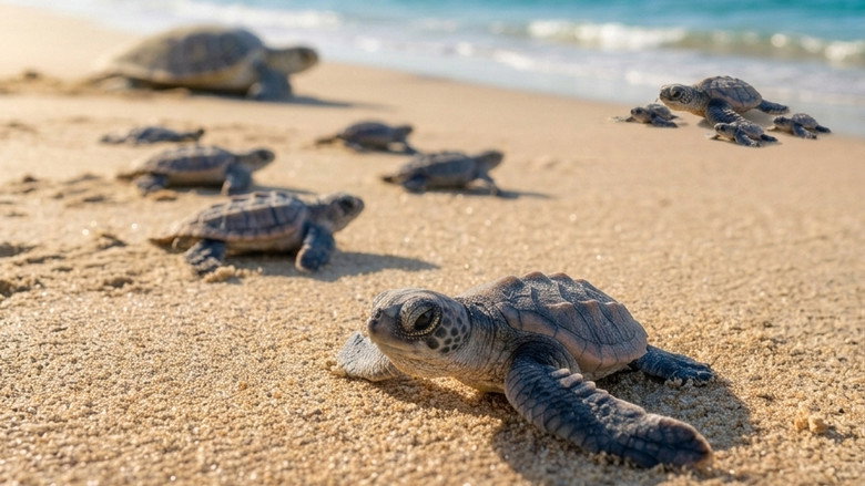 A Baby Sea Turtle’s Journey