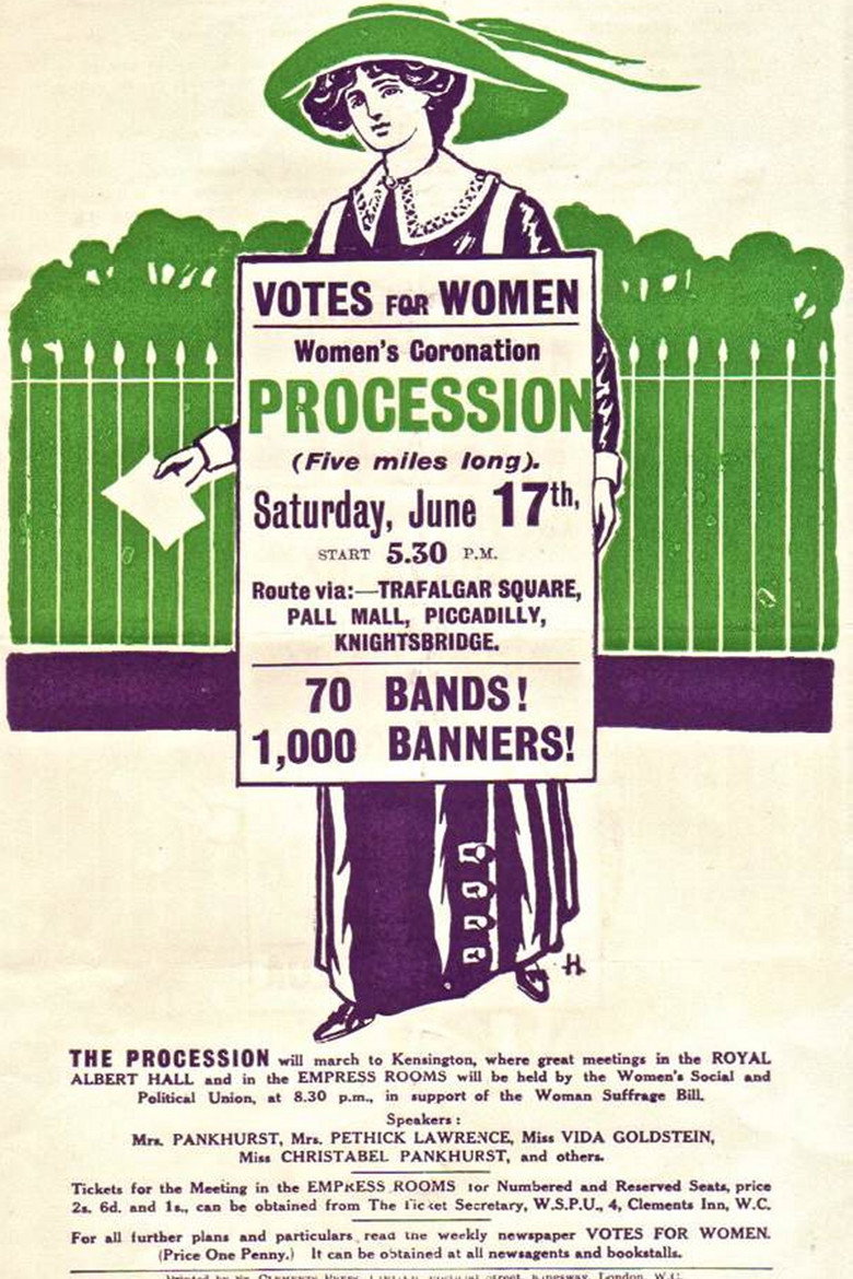 Poster Suffragette Pageant in London