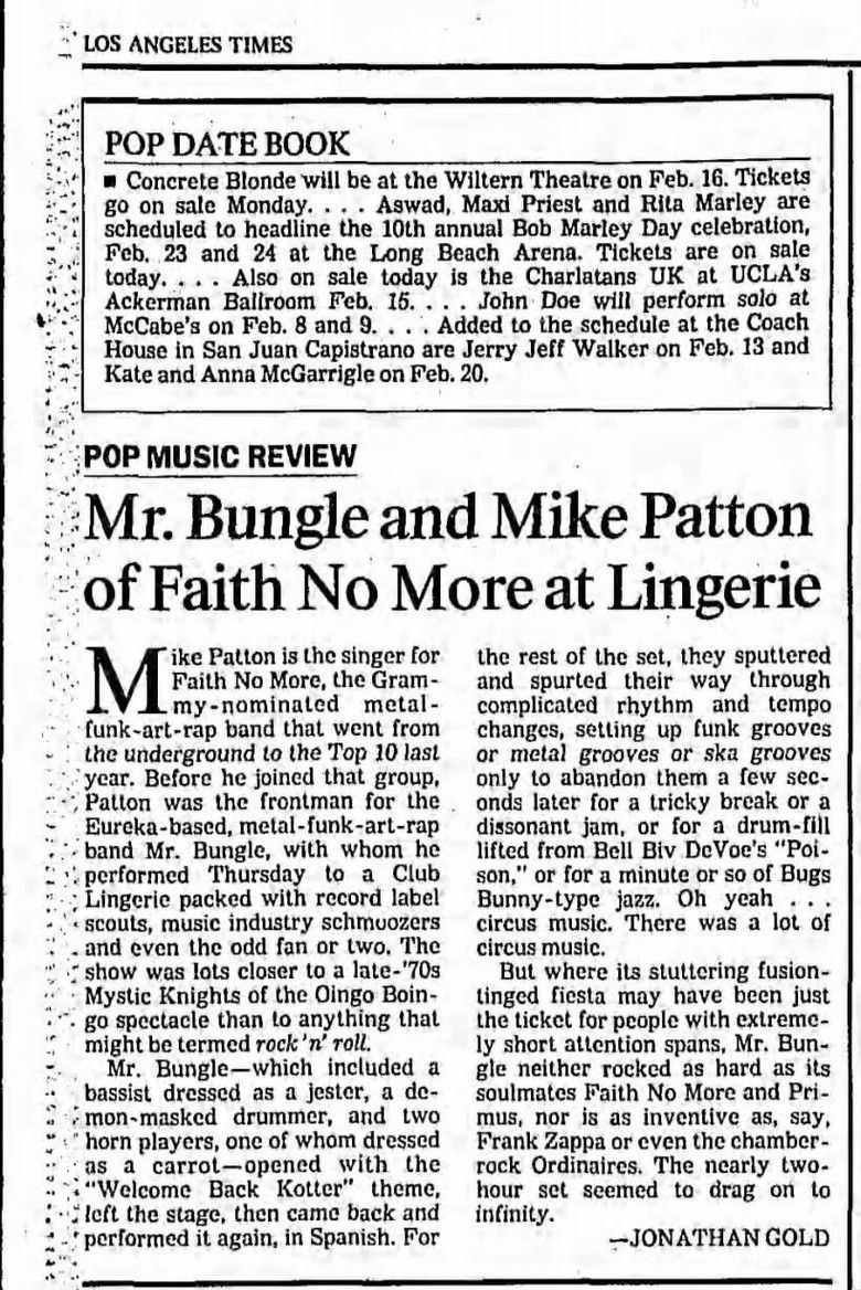 Imatge de Mr. Bungle - Live at Club Lingerie