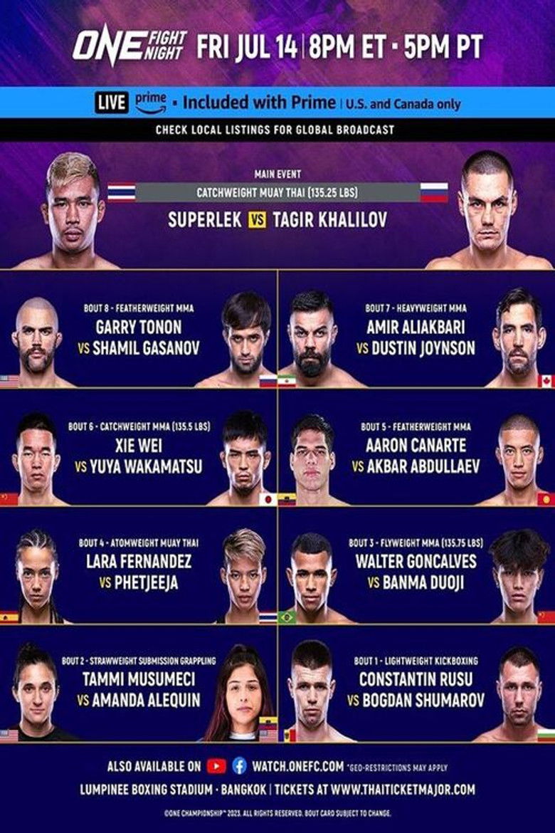 Imatge de ONE Fight Night 12: Superlek vs. Khalilov