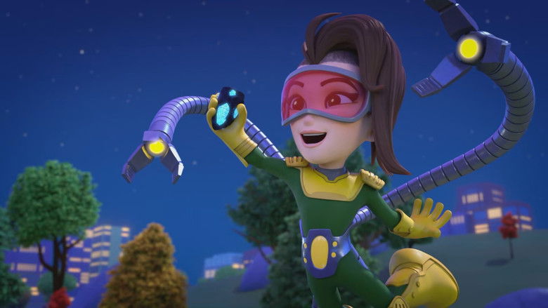 Still image for Spidey and His Amazing Friends season 1 episode 34: Doc Ock and the Shocktobots Still image for Spidey and His Amazing Friends season 1 episode 34: Doc Ock and the Shocktobots