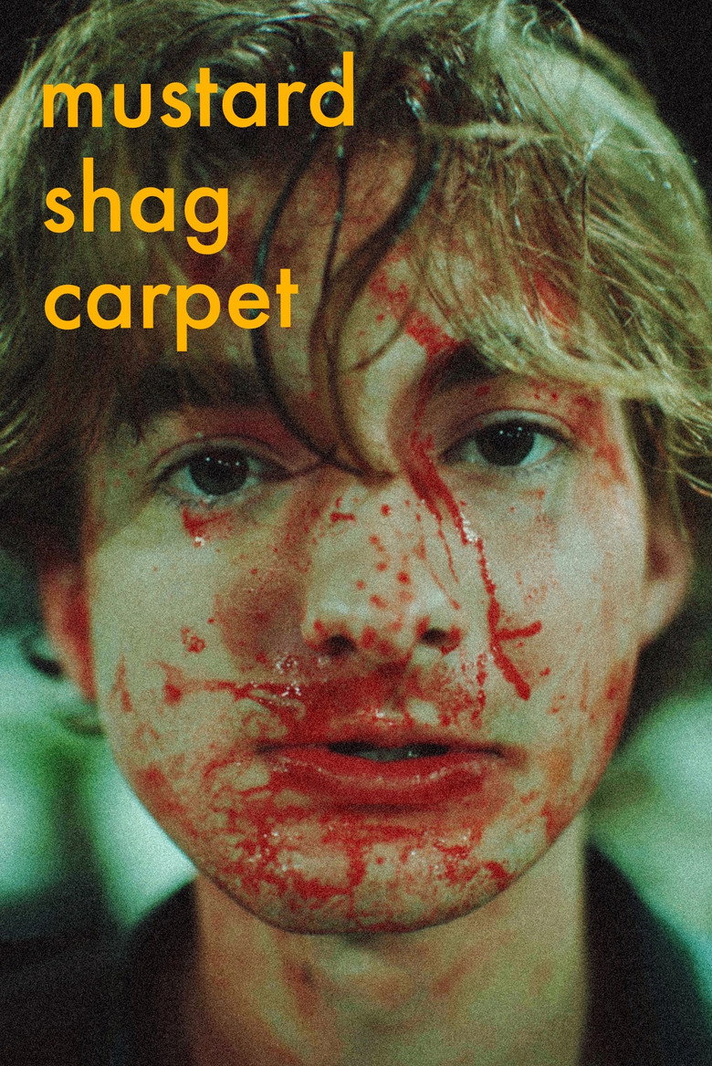 mustard shag carpet background