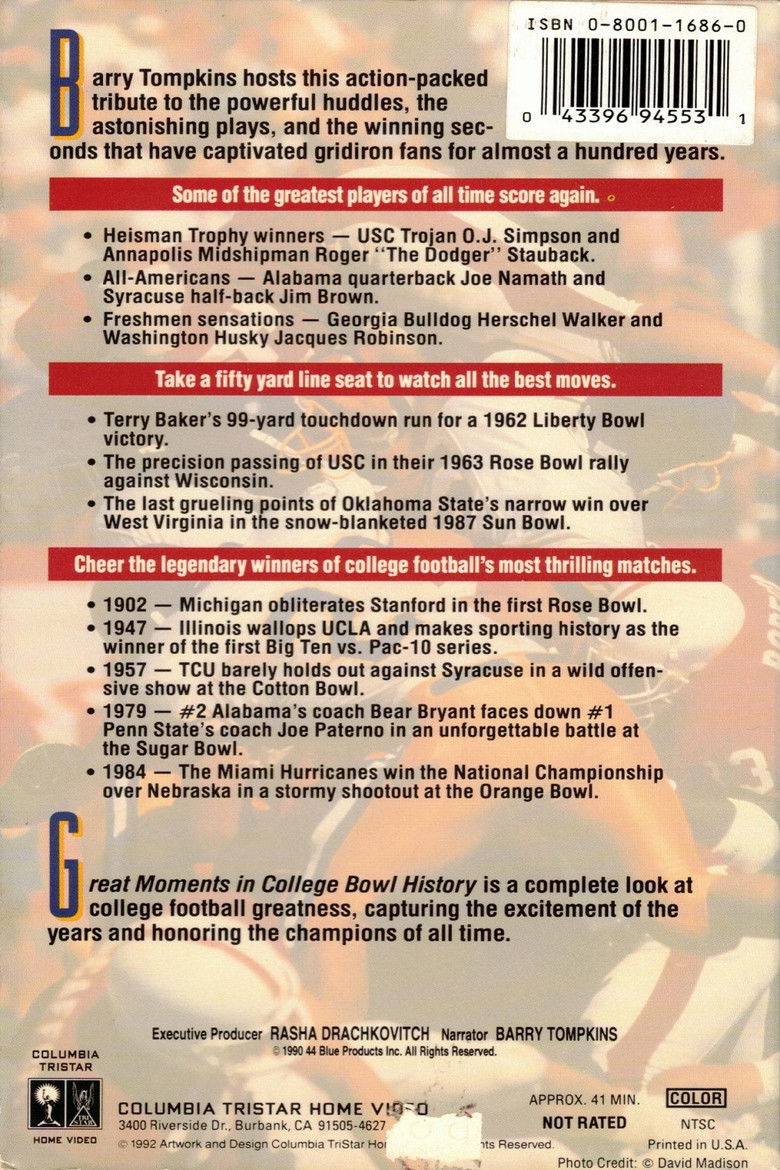 Imatge de Great Moments in College Bowl History