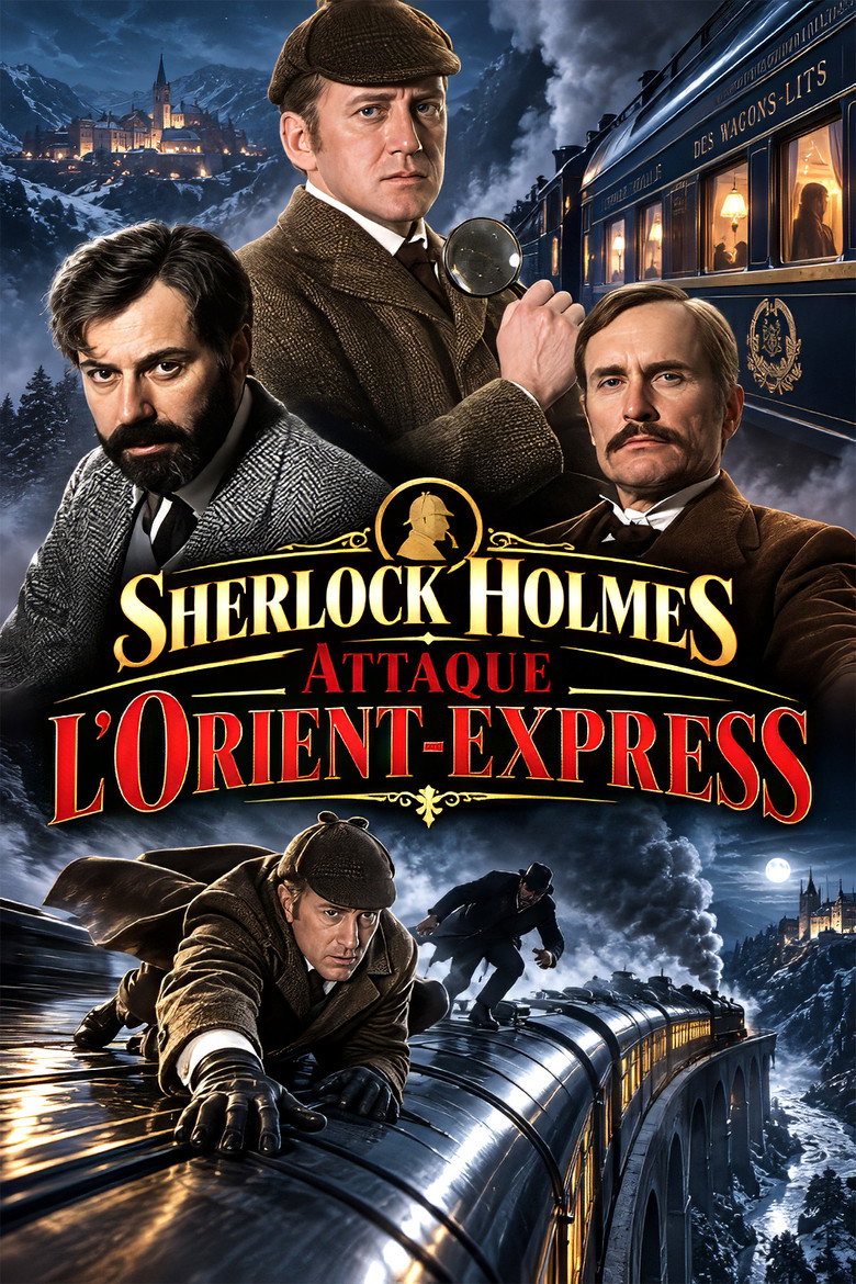 Affiche de Sherlock Holmes attaque l'Orient-Express