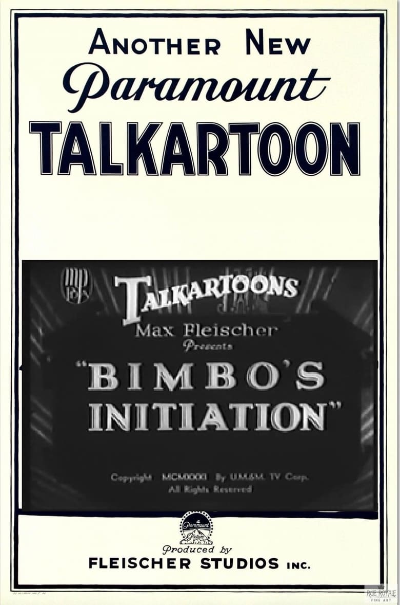 Bimbo's Initiation (1931)