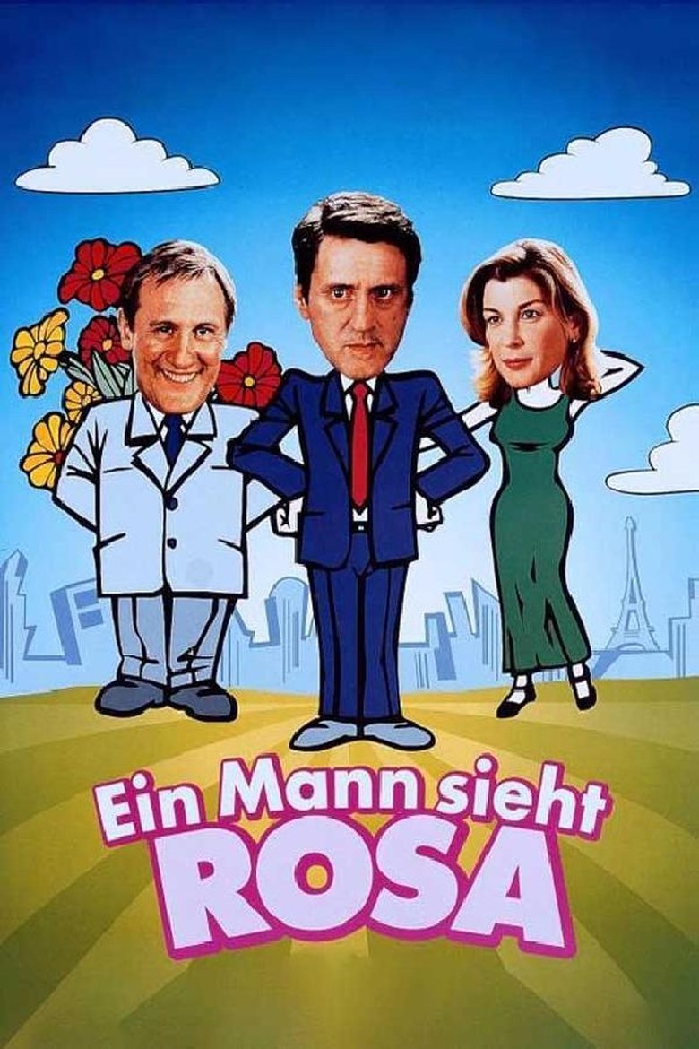 Ein Mann sieht rosa poster