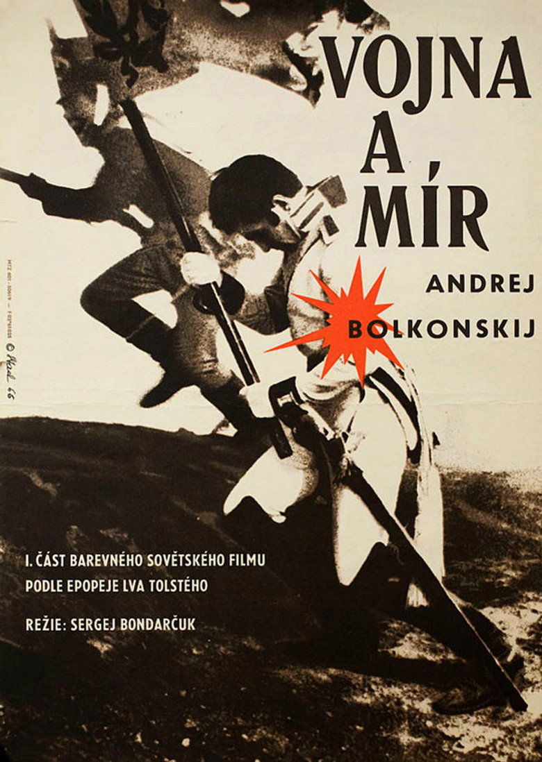 Plakát k filmu Vojna a mír I: Andrej Bolkonskij
