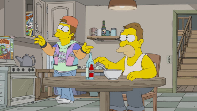 The Simpsons S32E15 — Do PizzaBots Dream of Electric Guitars? episode still