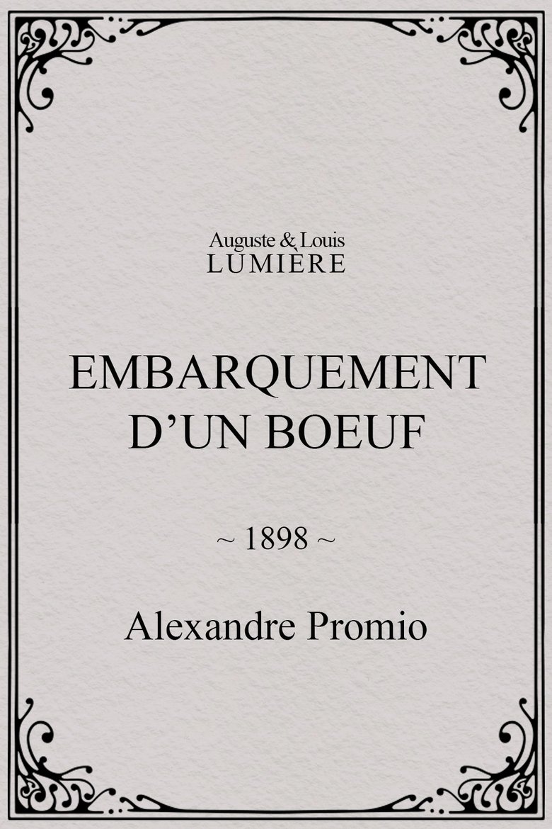 Embarquement d’un boeuf main poster