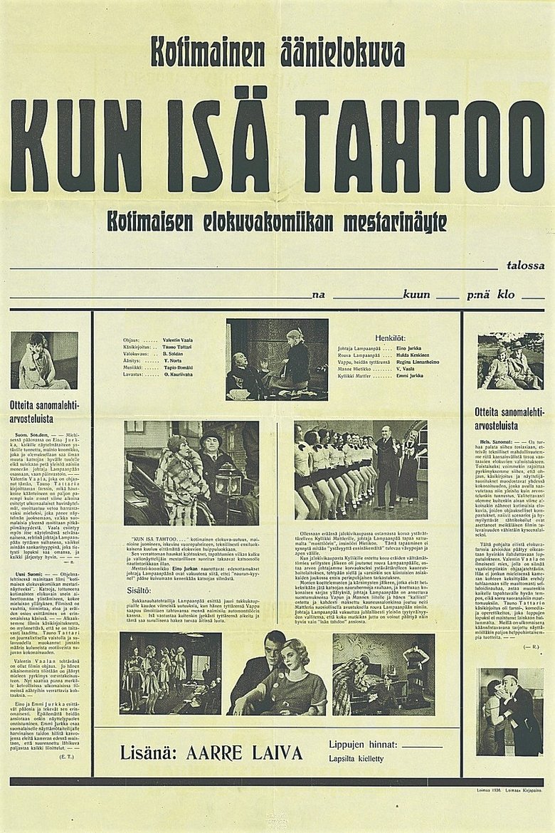 Kun isä tahtoo… main poster