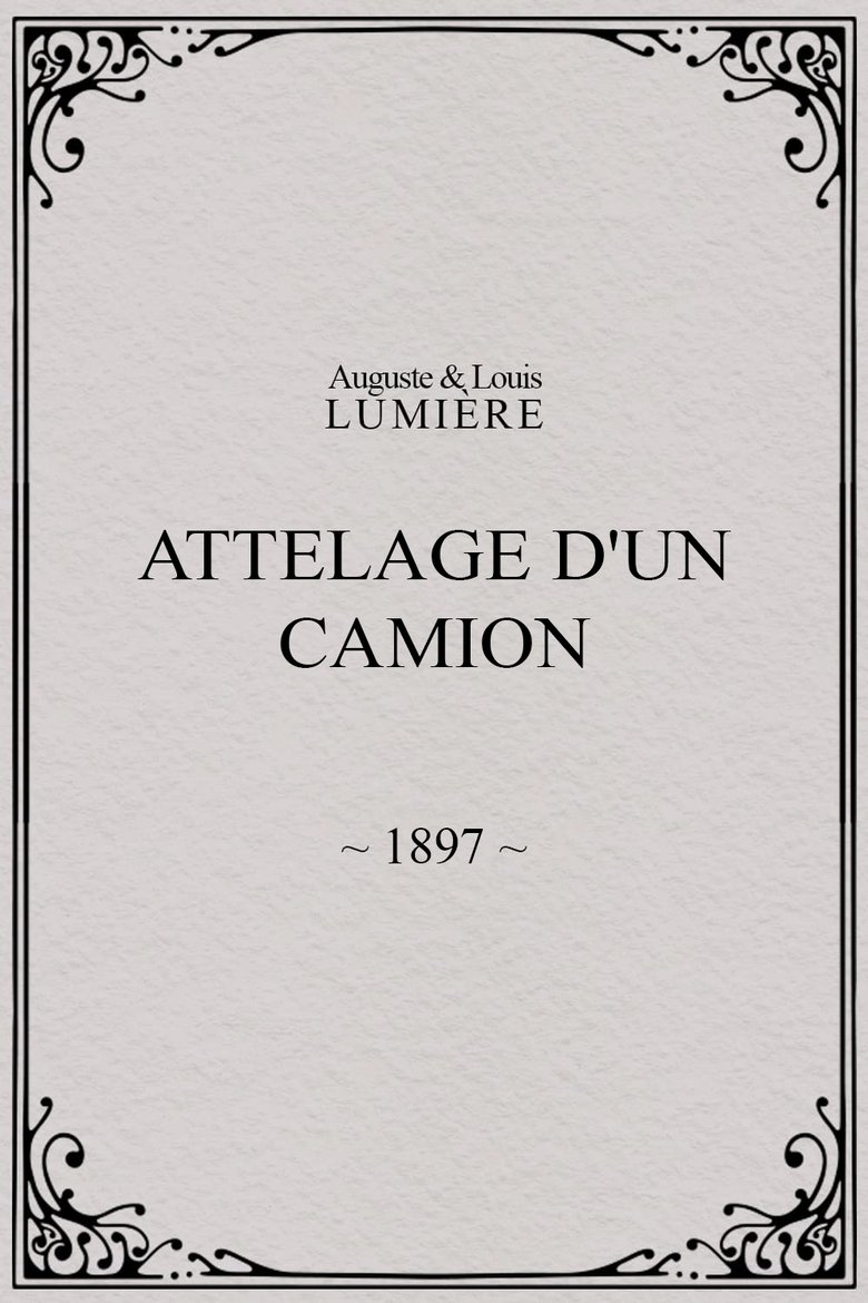 Attelage d'un camion main poster