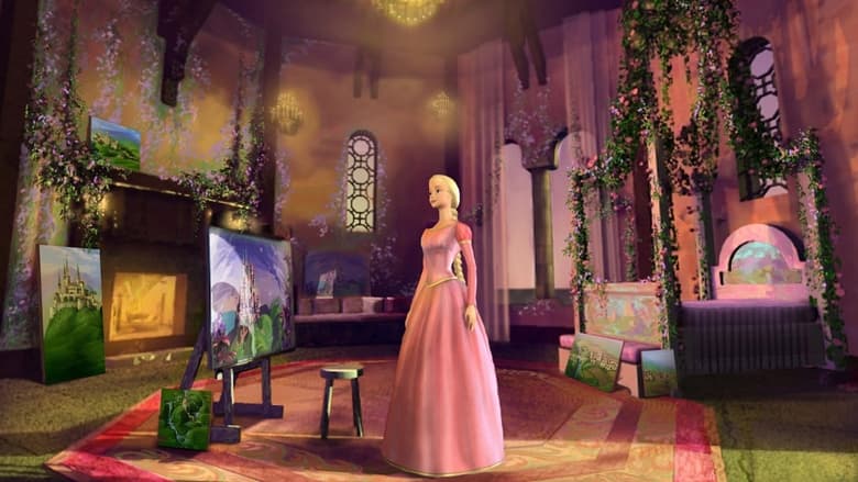 Barbie as Rapunzel banner backdrop