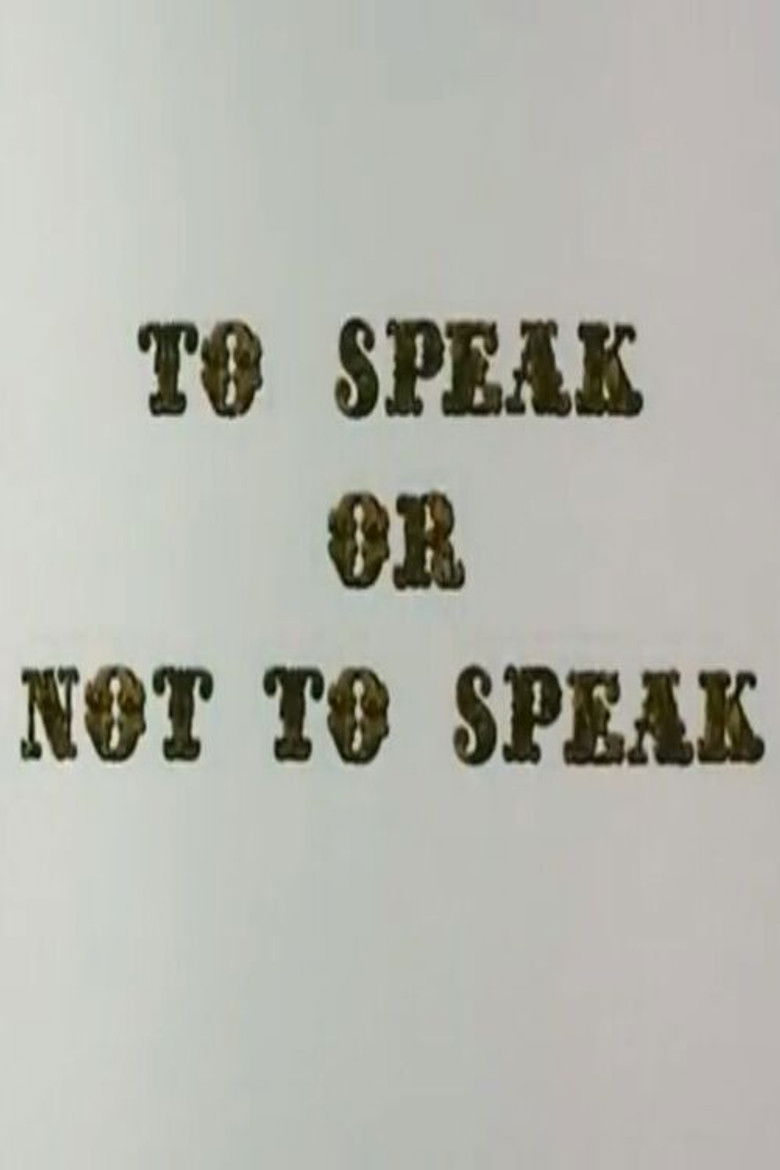 Imatge de To Speak or Not to Speak
