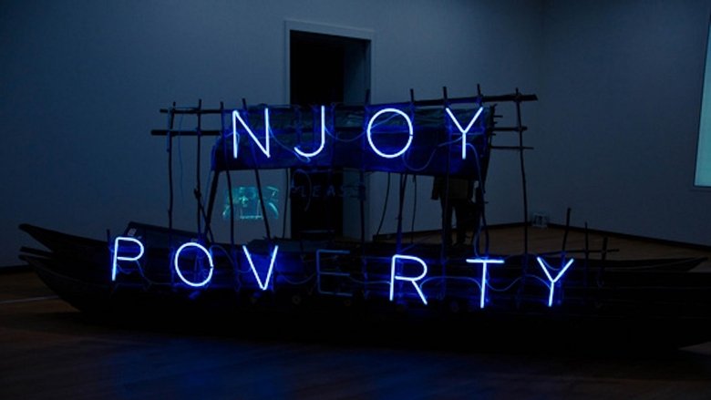 Enjoy Poverty main backdrop