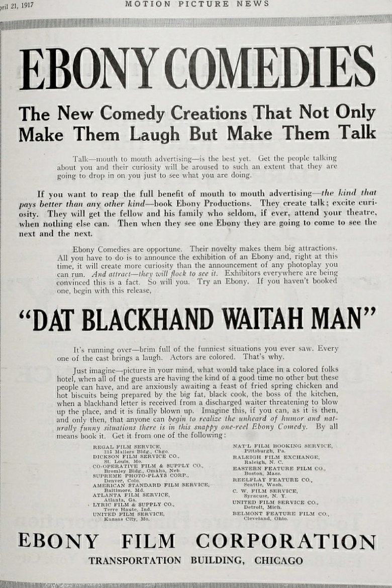 Dat Blackhand Waitah Man (1917)