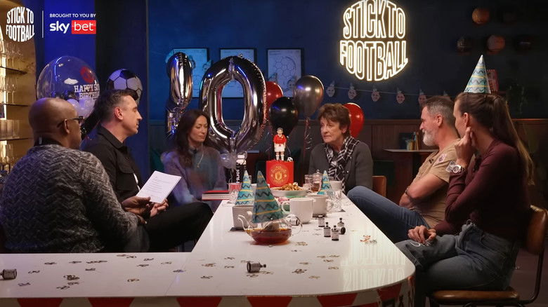 Still image for Stick to Football season 1 episode 71: Gary Neville’s 50th Birthday Surprise Party With Special Guests! Still image for Stick to Football season 1 episode 71: Gary Neville’s 50th Birthday Surprise Party With Special Guests!