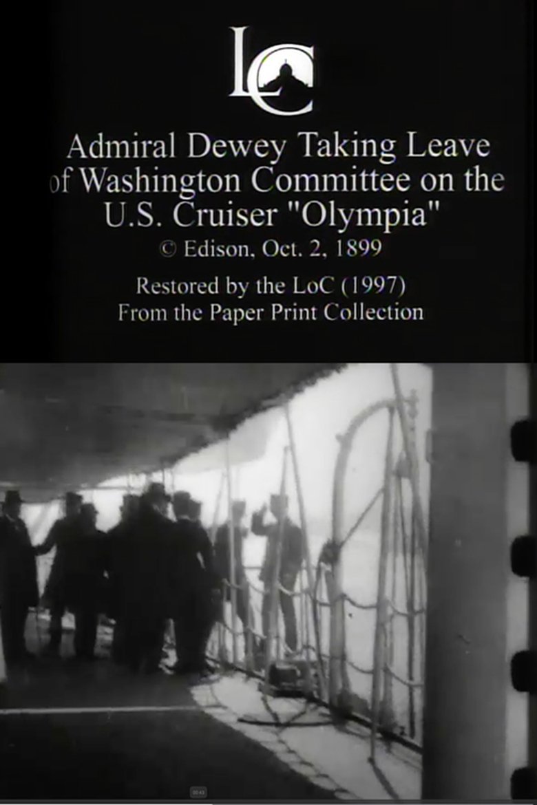 Admiral Dewey Taking Leave of Washington Committee on the U.S. Cruiser 'Olympia' poster