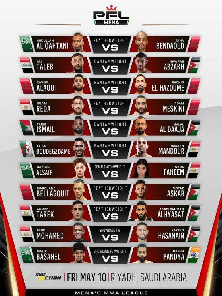 PFL 2024 MENA #1: Regular Season - Taleb vs. Abzakh