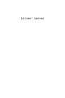 Lilies' Letter
