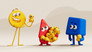 Yellow Meets Red and Blue