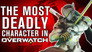 Behind Genji in Overwatch