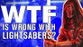 WTF is wrong with lightsabers in Star Wars