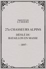 27ème chasseurs alpins : défilé du bataillon en masse