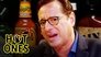 Bob Saget Hiccups Uncontrollably While Eating Spicy Wings